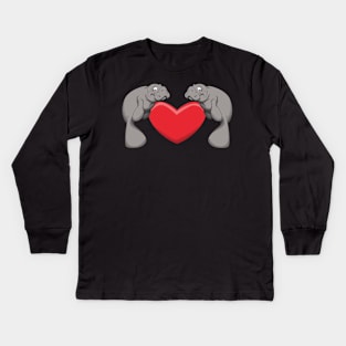 Manatee Lover Kids Long Sleeve T-Shirt